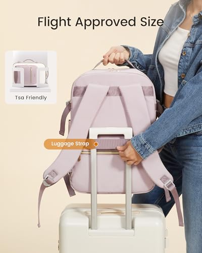 Image of LOVEVOOK 56L Travel Backpack for Women & Men, Airline Approved Carry On Luggage with 3 Packing Cubes, TSA Overnight Bags, Waterproof Personal Item Bag, Weekender Essentials Backpacks fits 17 inch Laptop