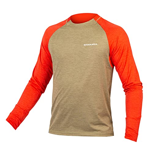 Endura Herren Singletrack Mountain Cycling Hemd, Tech Jersey L/S-Mushroom,...