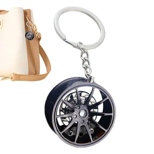 Porte-clés de moyeu de roue automatique, porte-clés en métal de moyeu de roue | Porte-clés de jante de pneu de voiture - Porte-clés en forme de moyeu de...