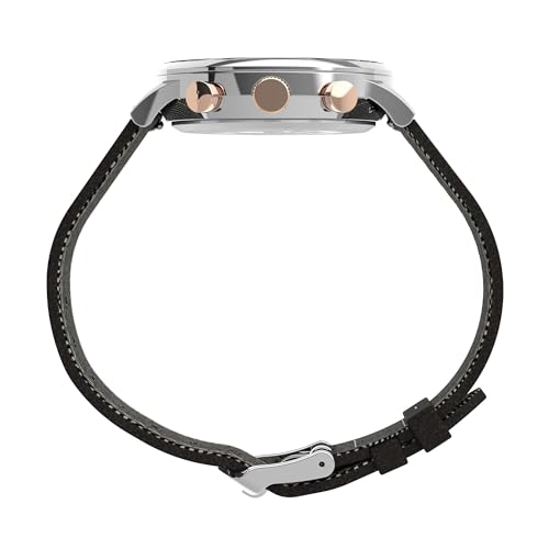 TIMEX Men Leather Black Analog Dial Watch- Tw2T71500Uj, Band Color-Brown - Image 2