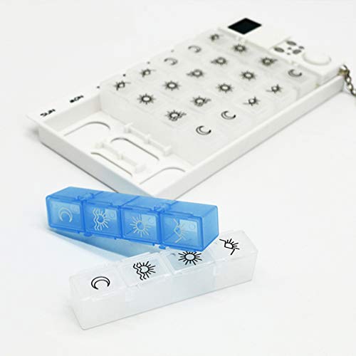 Organizador de comprimidos digital Yardwe com lembrete de alarme e luz traseira de LCD luminosa para