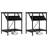 Avec des dimensions peu encombrantes de 38 x 30 x 48 cm (L x l x H), la table de chevet offre des solutions de rangement optimales grâce à deux étagères intégrées, parfaite pour les livres, les gadgets et les accessoires de nuit. La forme fine s'adapte parfaitement aux petites chambres ou chambres à coucher et peut supporter jusqu'à 60 kg.