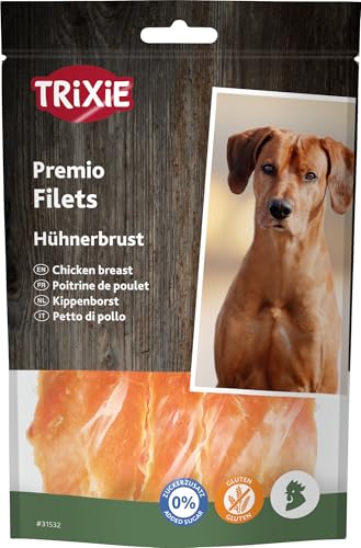 Trixie Leckerli Premium 31532 - Filetti di Pollo per Cani, Senza glutine, Senza Cereali e Zucchero, gustosi ricompensa per Allenamento e casa