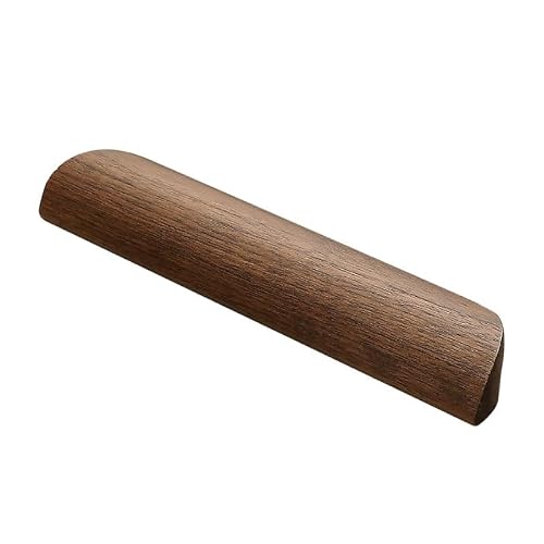MQPALZKD Walnut Wood Furniture Pull Handles Drawer Shoe Cabinet Door Wooden for Cabinets Wardrobes