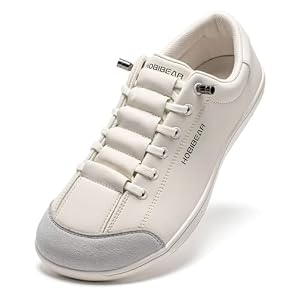 HOBIBEAR Leather Barefoot Shoes Lightweight Wide Toe Box Zero Drop Slip-on Shoes for Men