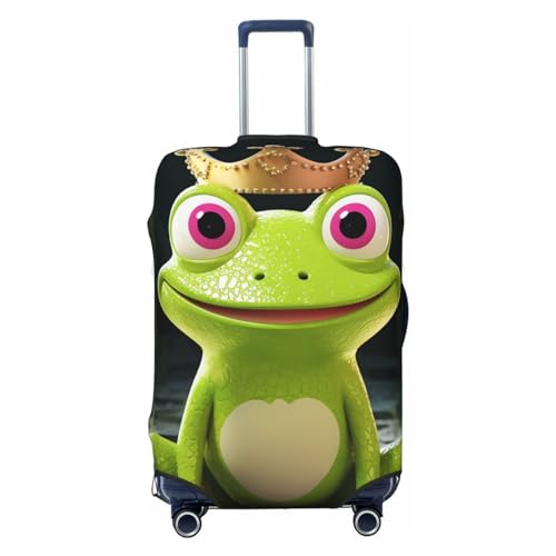 Travel Luggage Cover Anti-Scratch Suitcase Cover Protector Elastic Thicken Luggage Protector Washable Baggage Covers Crown frog Suitcase Sleeve Fit 18-32 Inch Luggage X-Large