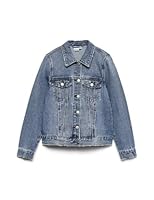 VERO MODA Damen Jacke 10279789 Medium Blue Denim L