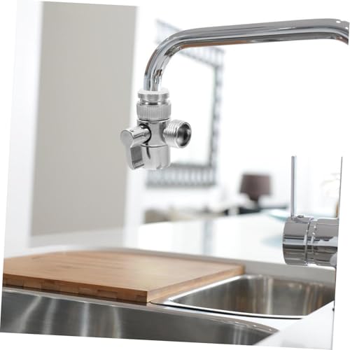 Adaptador de tubería de agua Uonlytech de cobre con desviador de ducha portátil de 3 piezas 8