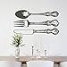 Argenterie Fourchette Cuillère Couteau Armoire Porte Wall Sticker Argenterie Cuisine Wall Sticker Vinyle Décoratif Murale autre couleur 80x44cm