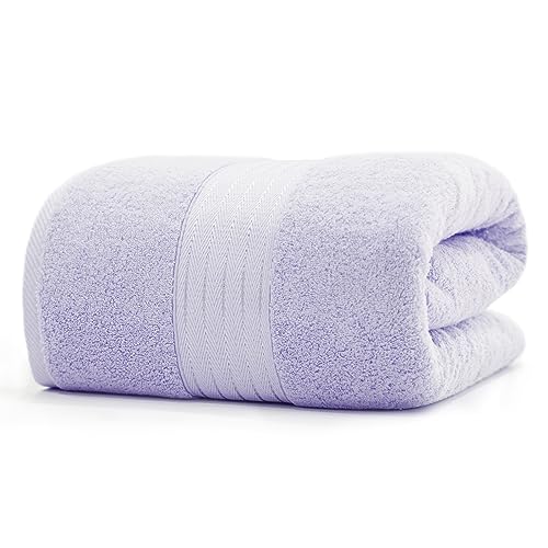 COZYART Lavender Oversized Bath Sheet for Bathroom 35x70 100% Cotton Body Shower Towel Soft Absorbent Durable 650 GSM Extra Large Towels for Daily Use