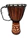 Terre Percussion Djembe Standard line carve Handmade Drum Circle Instrument, Carved Mahogany, 20