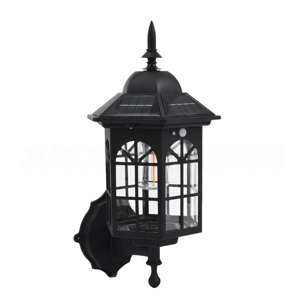 Hndhbfgrt Solar Wall Lamp with Light Sensor Outdoor Wall Light Fixtures Dusk to Dawn Sensor Outdoor for House Garage Doorway