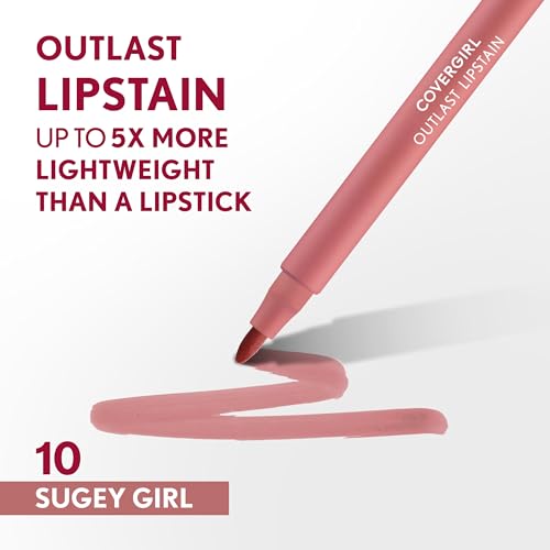 Covergirl Outlast, 10 Sugey Girl, Lipstain thumb #1