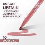 COVERGIRL Outlast, 10 Sugey Girl, Lipstain, Smooth Application, Precise Pen-Like Tip, Transfer-Proof, Satin Stained Finish, Vegan Formula, 0.06oz - Image 2