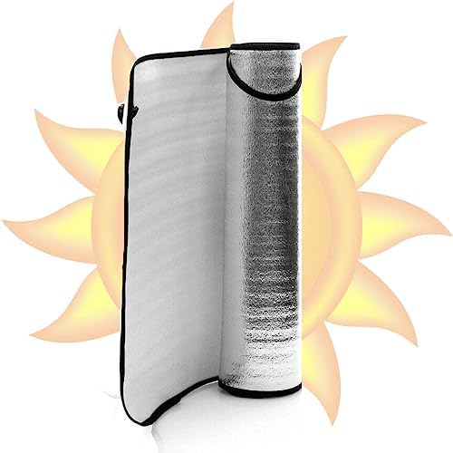 Parasole Per Parabrezza Auto - 140x70 Cm, Con Ventose, Protezione Cruscotto