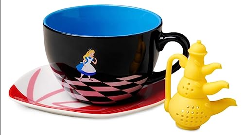 Disney Store Alice in Wonderland Teacup, Saucer and Tea Infuser Set