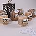 HTF Pack of 10 Wedding Gifts Wood Tealight Candle Holder Decorations, Bridesmaid Favors, Bridal Shower Gifts, Engagement, Wedding Favors for Guests (Weddin, Light Brown)