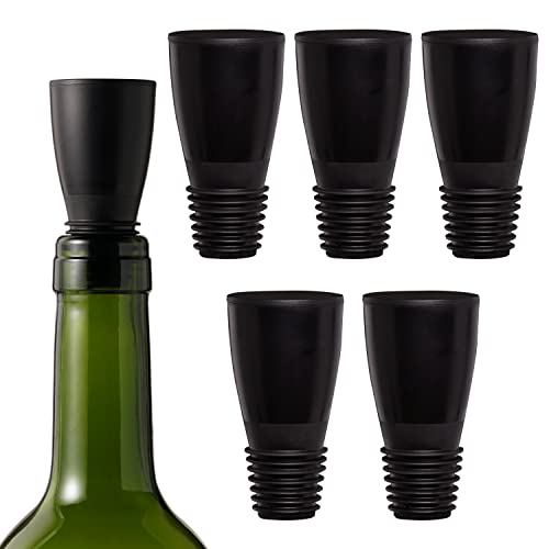 Alchemi Repour Wine Saver Stoppers - Easy to Use Vacuum Seal Stoppers - Removes Oxygen - Set of 6
