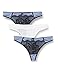 Produktbild Iris & Lilly Damen Stringtanga, 3er-Pack, Mehrfarbig (hell) Denim / Schwarz / Weiß, XL, Label: XL