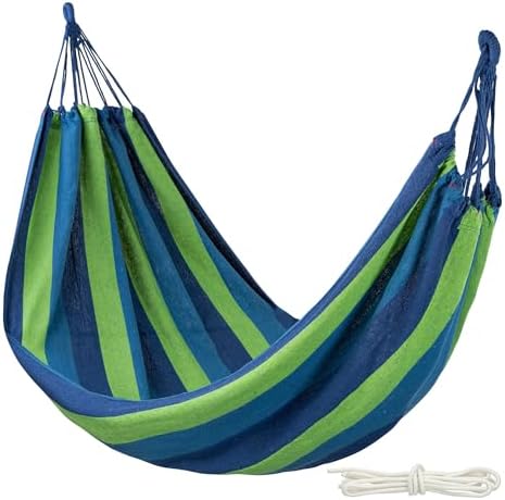 Aktive 52989 - Hamaca colgante de algodón para camping y exterior...