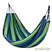 Aktive 52989 - Hamaca colgante de algodón para camping y exterior | Hamaca jardín exterior | Medidas 200x100 cm| Hasta 200 kg de capacidad de carga | Con bolsa de transporte