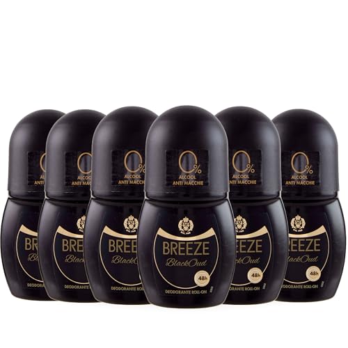 BREEZE | Deodorante Roll On BlackOud, 6x50 ml