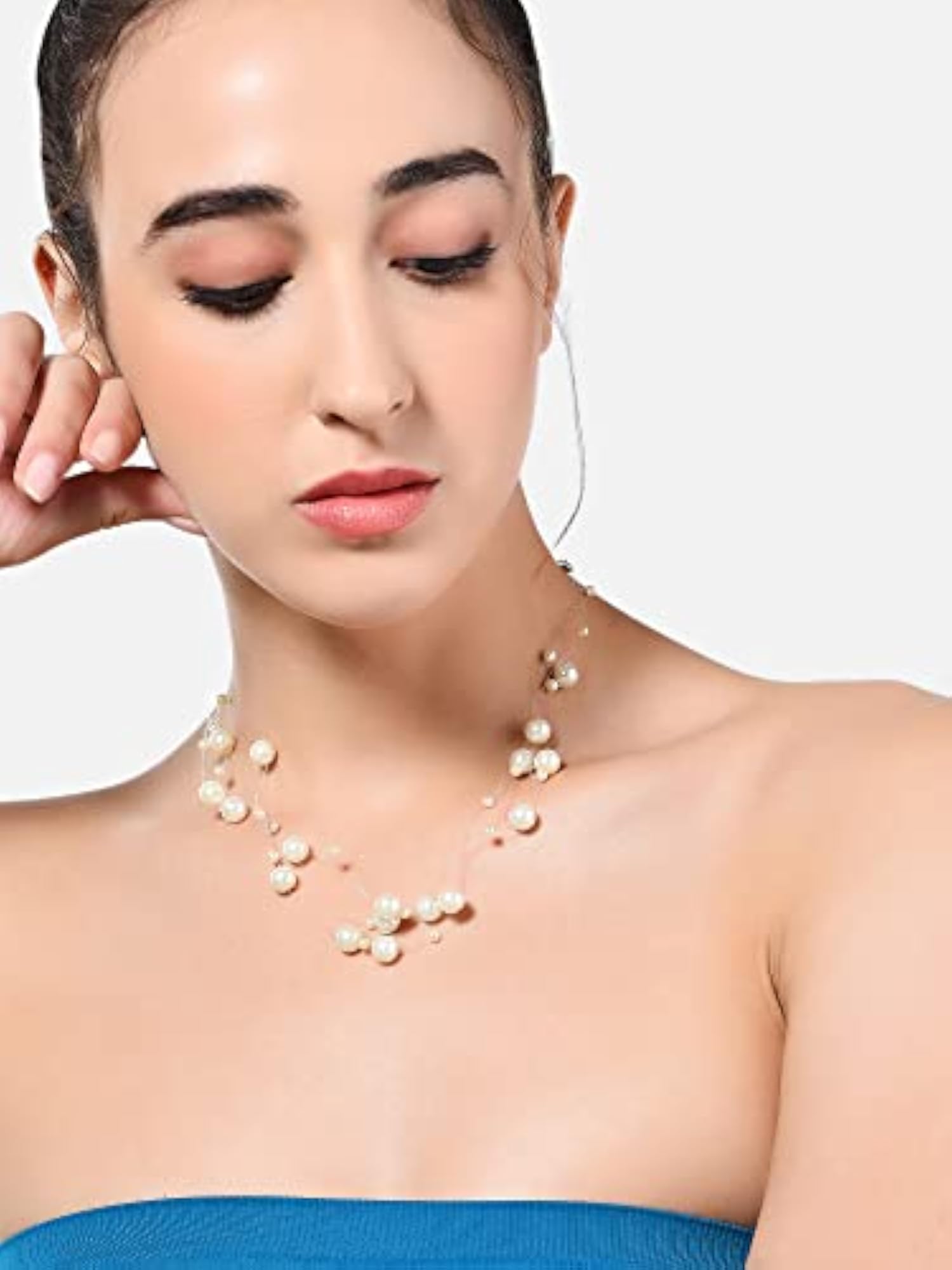 Modern Multistrand Pearl Necklace for Women