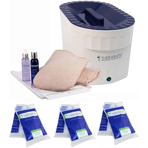 Therabath Professional Paraffin Wax Bath + Hand ComforKit ThermoTherapy Heat Professional Grade TB6 by WR Medical - 6lbs Lavender Harmony Cover