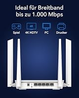 Cudy WR3000S AX3000 Dual-Band WiFi 6 Mesh-Router, 5 Gigabit Ethernet RJ45-Anschlüsse, 4 Hochgewinn-5dBi-Antennen, MU-MIMO, OpenVPN, Wireguard, Zerotier, IPsec VPN, Cloud-APP – Ansicht 6