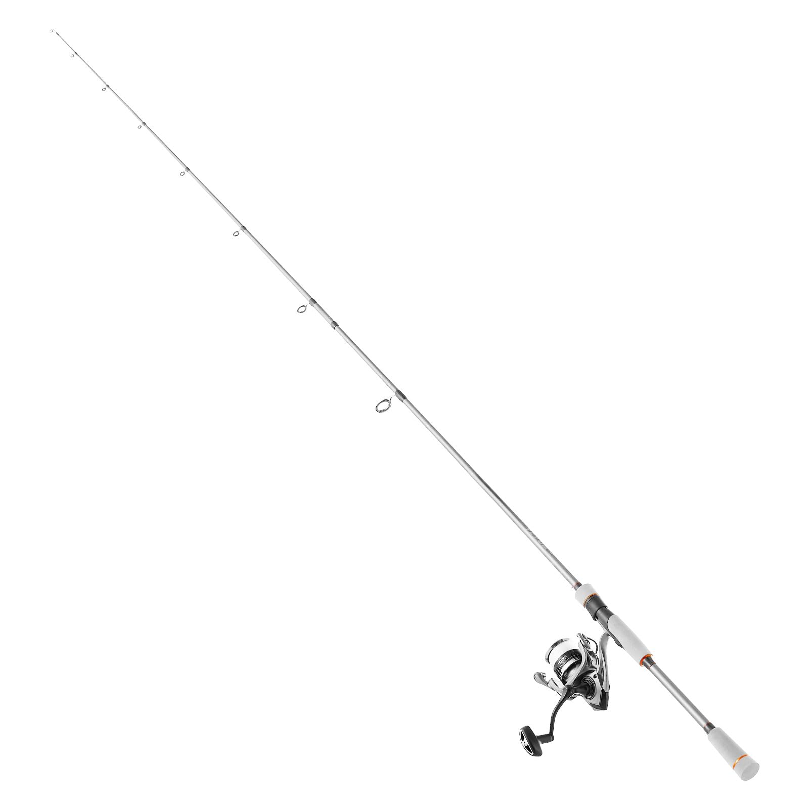 VEVOR Juego de 2 Cañas de 2,13 m y Carrete de Pesca, Caña de Fibra de Carbono IM7, con Rodamientos de Bolas 7+1 y Mango de EVA, para Pesca en Agua Salada y Dulce, 2115 x 380 x 140 mm, Media-Pesada