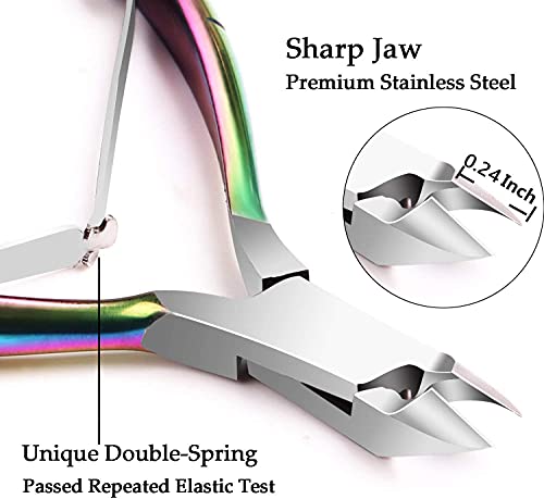 image for Cuticle Trimmer with Cuticle Pusher - Cuticle Cutter Nipper Clipper Gl