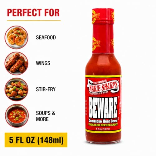 Marie Sharp's Beware Hot Sauce 5oz condiment mexicain habanero