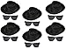 Produktbild Alsino Glitzerhut Glitzer Partyhut Party mit Sonnenbrille für Silvester JGA 6er Set Fasching Karneval Kostüm Schwarz Unisex Erwachsene Einheitsgröße
