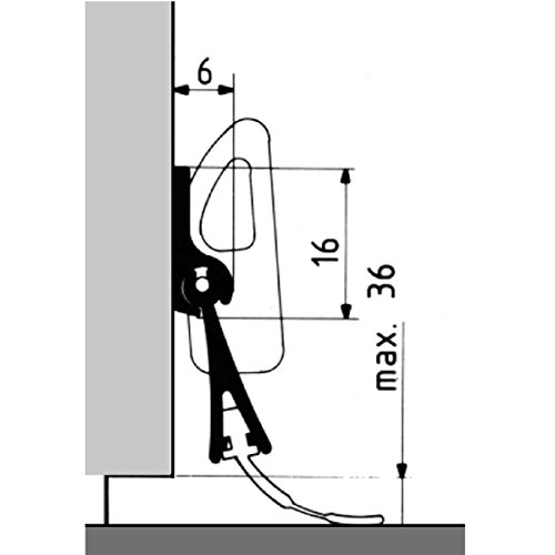 Ellen Aluminiumsockelleiste schwenkbar 0,73 m Türbodenleiste