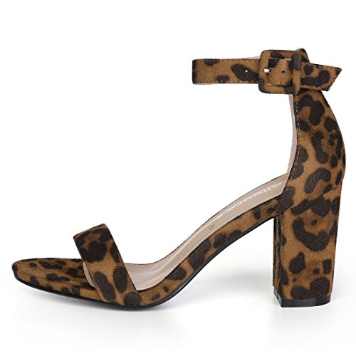 Image of Allegra K Women's Floral Print Open Toe Block High Heels Summer Sandals