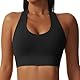 Vertvie Neckholder Sport BH Rückenfrei Fitness Bustier Damen Gepolstert Push Up BH Ohne Bügel Sport BH Top Yoga Bra Mittlerer Halt Workout(Schwarz,XL)