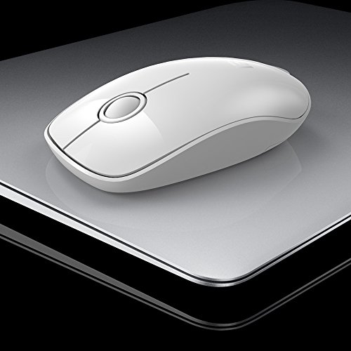 Fd Wireless Mouse, V8 2.4G Ultrathin Silent Wireless Mouse With User Manual&Nano Receiver 1500 Dpi Precise Control For Notebook Computer Pc Laptop Macbook And Chromebook (White) #TOP4