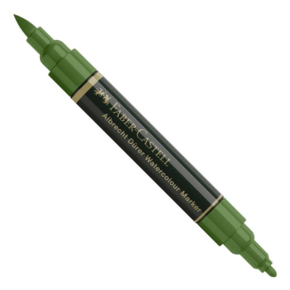 Faber-Castell Art & Graphic Albrecht Dürer Watercolour Marker, Permanent Green Olive, Single Watercolour Marker, for Art, Craft, Drawing, Sketching, Home, School, University, Colouring — image 1