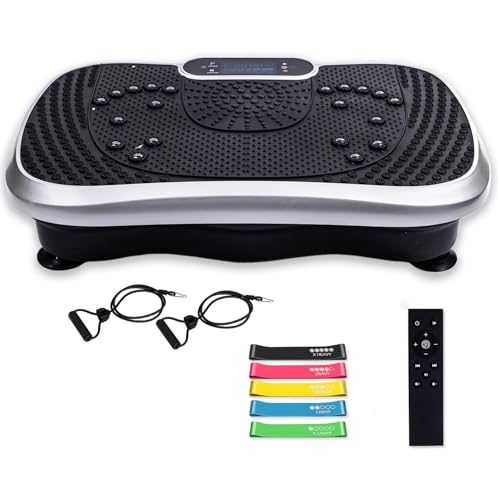 WeightWorld Plataforma Vibratoria - 99 Velocidades, Masajeador, Altavoz Bluetooth y Bandas Elásticas - Plataforma Vibración Muscular para Hacer Ejercicio en Casa con Mando a Distancia y 5 Programas WeightWorld Plataforma Vibratoria - 99 Velocidades, Masajeador, Altavoz Bluetooth y Bandas Elásticas - Plataforma Vibración Muscular para Hacer Ejercicio en Casa con Mando a Distancia y 5 Programas