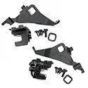 Riloer Scheinwerferhalterungs-Reparatursatz, links und rechts, schwarz, kompatibel mit Audi A8 S8 A8L D4 D5 2011-2018, Teilenummer: 4H0998122 4H0998121