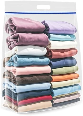 Extra Large 25 Gallon Storage Bags - 35” x 24” with Resealable Zi...