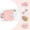 COSHAYSOO Initial Belt Bag Girls Fanny Pack Crossbody Purse Personalized Easter Basket Stuffers Birthday Gifts for Tween Preteen Girl 6-8 8-10 10-12 Pink Letter A #4