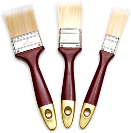 Hometeq - 2 inch, 1.5 inch, 1 inch Paint Brushes Designed Latex or Oil Based Paints for Indoor or Outdoor with Comport Handle (3 Pack)