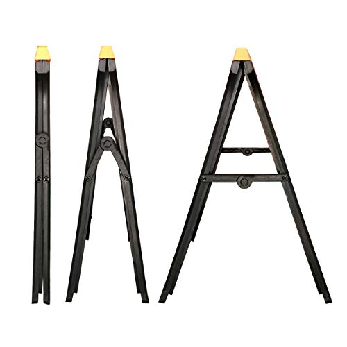 MEIJIA 2-Pack Portable Folding Sawhorses With Folding Legs Lightweight Trestle Work Bench,Support Large Weight Capacity