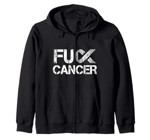 Fuck Cancer, lung Cancer Support Ribbon Sudadera con Capucha