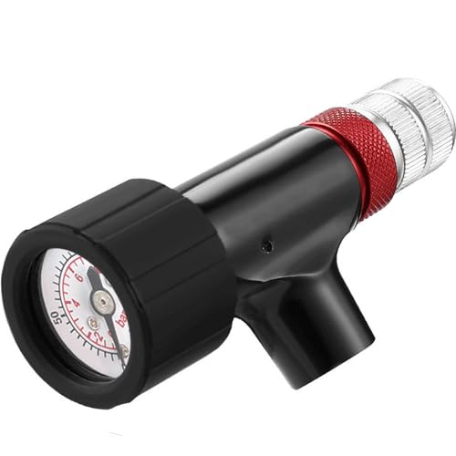 Cabezal inflador de CO2 portátil, aleaciones de aluminio, inflador de neumáticos de bicicleta de carretera, bombas de aire de CO2 con manómetro