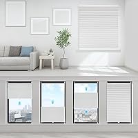 Sekey Plissee ohne Bohren Verdunkelung, Fenster Plissee Klemmfix Jalousie 85 cm breit, Verspannt Blickdicht Sonnenschutz Fensterollo, 85x150cm, Weiß – Ansicht 2