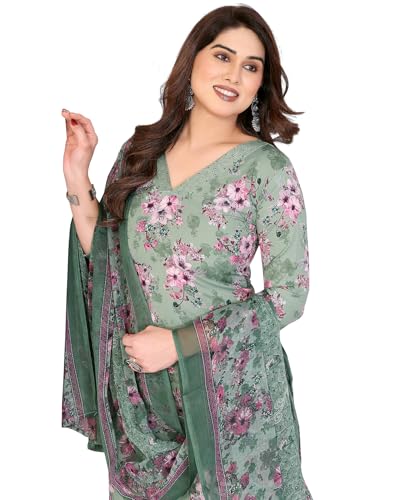 Image of Yashika Unstiched Crepe dress materials | Crepe Salwar Suit for women with dupatta | suit material for women unstitched