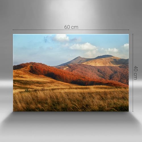 Image sur toile montagne pour s'évader : tableau automne Wallfluent 60x40 - 4