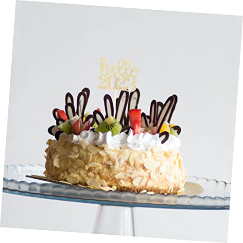 SEWACC 120 Pçs Olá 2023 Decoração De Mão Enfeite De Coelho Bolos De Frutas Picaretas De Cupcake De N